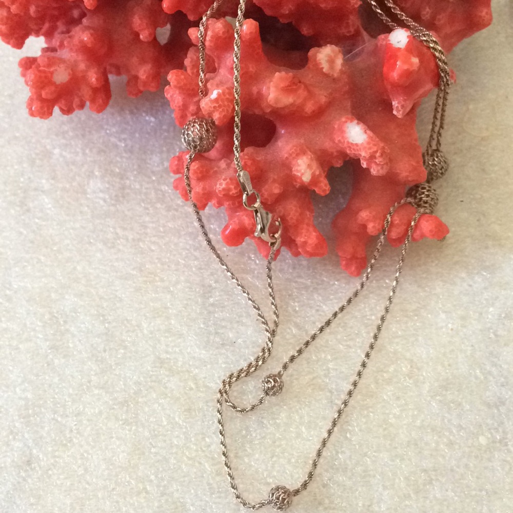 Rose gold over Italian 925 silver necklace